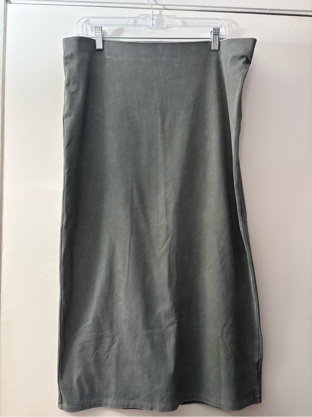 Classic Olive Green/gray  Midi Skirt